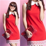 Đầm suông cổ sen TT917