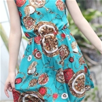 Đầm Voan họa tiết đồng hồ